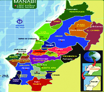 Mapa de Manabí