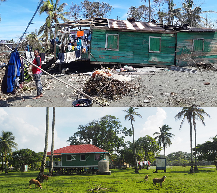 comunitat abans i després de l'huracà