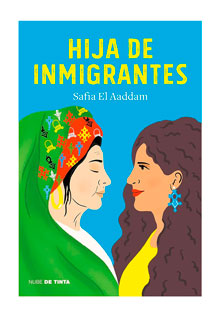 Portada del llibre amb Safia i la seva mare mirant-se fixament. Ambdues porten arrecades i complements amazigh